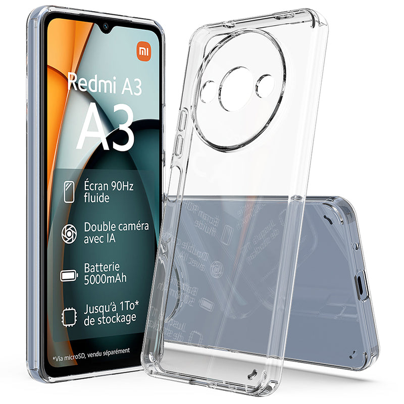 For Xiaomi Redmi A3 / Poco C61 4G / Poco C61 4G Phone Case Scratch-resistant TPU+Acrylic Clear Cover For Xiaomi Redmi A3 / Poco C61 4G / Poco C61 4G Phone Case Scratch-resistant TPU+Acrylic Clear Cover